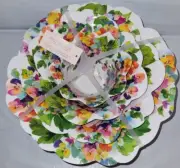 4pc Rachel Zoe Nesting Bowls Melamine Flower Bloom Multicolor Serving Spring Set