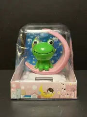 Solar Powered Bobble head Dancing Toy - Frog In Pink Moon