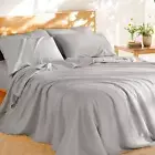 100% French Linen Sheets - Queen Size Bed Sheets, Breathable & Cooling Pure Line