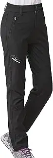 [Aufgevals] Women's Outdoor Fleece Lined Hiking Pants Camping Climbing Walking Snowboarding Softshell Thermal Ski Snow Pants
