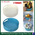 Round Rotating Storage Organiser Revolving Kitchen Condiment Rack Lazy Susan AU