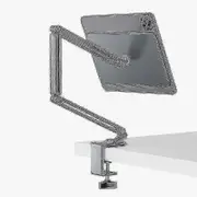 Suspension Magnetic Ipad Stand Long Arm Adjustable Tablet Holder For Ipad Pro 12.9 / 11 Inch Aluminum Desk Clamping Ipad Stand