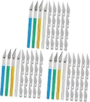 OFFIGAM 12 Sets Kit Hobby Cutting Tool Replacement Blades for Vinyl Paper Leather Crafts
