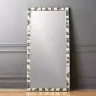 Bone Inlay Mirror, Handmade Wooden Mirror Frame, Pattern Modern Wall Decor