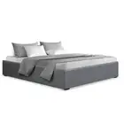 Artiss Double Full Size Gas Lift Bed Frame Base With Storage Platform Fabric fab