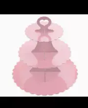 Two 3-Tier cupcake stand in light pink ( 2 pack)