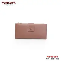 在飛比找PChome24h購物優惠-【vensers】小牛皮潮流個性皮夾(TC601602粉色長