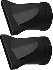 BESTYASH 2pcs Hair Dryer Nozzle Attachments Black Concentrator Diffuser Tips for Blow Dryers Precision Airflow Styling Tools for Curly Hair Compatible with