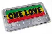 One Love Bob Marley Edition Chrome Jamaica Emblem for Car Auto Bike Badge