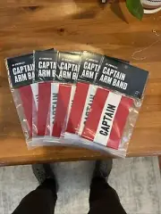 Kwik Goal - Adult Captain Arm Band, Red BRAND NEW Sealed - Pack Of 5