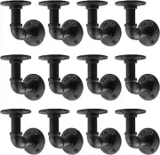 Shelf Bracket 12 Pack Heavy Duty Floating Brackets Industrial Pipe Wall Mount