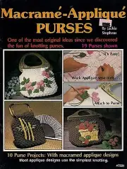 Craft Books: #1212 Macrame Applique Purses Patterns Instructions