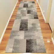 Brave Valiant Ash Brown Runner Rug