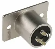 2x Neutrik XLR CONNECTOR 16A 50V 3-Way, Silver Over Nickel Plating, Panel Mount
