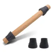 Adjustable 17.5 Inches Wood Rolling Pin with Thickness Rings for Baking -Non ...