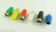 6x Solder Type RCA Phono Male Plug Audio Video Cable Adapter Connector 6 Colors