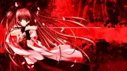 Anime girls artwork sword miko redhead red eyes long Playmat Gaming Mat Desk
