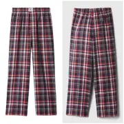 SET of 2 - Gap Kids Recycled Flannel PJ Pants Red Blue Plaid Pajamas Youth 14