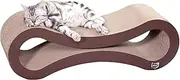 MINX Infinity Deluxe Cat Scratcher Lounging Calming Bed, Durable Non-Toxic Recycled Cardboard, Kitty Scratch Pad, Beds and Toy for Indoor Large Cats, Furniture Protector from Cat Claws, Large Size