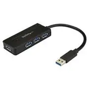 StarTech 4 Port USB 3.0 Hub, Mini Hub w/ Charge Port, Power Adapter - ST4300MINI