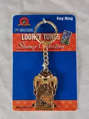 TAZ Looney Tunes USPS Stamp Collection Metal Keychain Key Ring Brand New (1997)