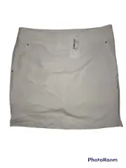 Greg Norman Womens White Pull On Stretch Golf Skort Skirt Size 2 NWT C61