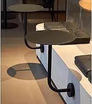 Wall Pub Table Round Metal Patio Dining Table, Modern Small Coffee Table 15.7 Inch/ 19.7 Inch, Conference Table Nightstand Bedside Table End Side Table(50x50x45cm(19.7x19.7x17.7inch))