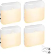 4 Pack Motion Sensor Night Light, Cordless Rechargeable Battery LED Wall Lights