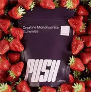 Creatine Monohydrate Gummies by PUSH: 90 Strawberry Flavoured Gummies (30 Serve)