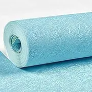 MelunMer Blue Peel and Stick Wallpaper Silk Embossed Self Adhesive Removable Wallpaper Bathroom/Bedroom Waterproof Blue Contact Paper for Cabinets Wrapping Sticker Paper Shelf Liner 197In L 15.7In W