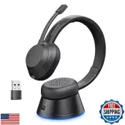 Wireless Headset with Mic for Work, Bluetooth Headset with Microphone (Noise