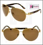 CHOPARD SUPERFAST Aviator Rose Gold Tortoise SCHA55S Polarized Sunglasses A55