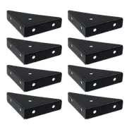 Corner Brace Brackets 8PCS Shelf Bracket Hardware 2.6" x 2.6" x 0.75" Black