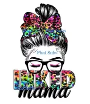 Sublimation Print Inked Mama Neon Leopard Print Ready to Press Heat Transfer