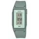 【CASIO】纖薄輕盈時尚流線長型環保材質數位休閒錶-綠(LF-10WH-3)