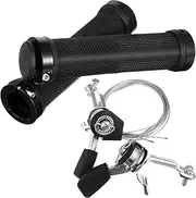 Bicycle Twist Grip Gear Shifters: Bike Left Right Brake Lever Shifter Set with Handle Bar Grip, Mountain Bike Grip Shift 1 Set/82