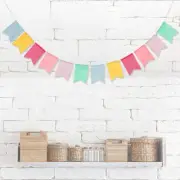 Party Pennant Flag Christmas Banner Fabric Christmas Bunting Banner