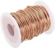 uxcell 121.39 Feet Solid Bare Copper Wire,16 Gauge 99.9% Pure Copper Wire 1.3mm Soft Beading Wire Metal Plant Stem Ties for Jewelry Craft (37m)