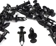 Woodzdon Pack of 100 Replacement for Can Am 293150089 ATV UTV Fit 8mm 5/16 inch Hole Fender Rivet Plastic Clip Push Pin Splash Guard Body Panel Retainer Motorcycle Black Nylon Fastener for Bombardier