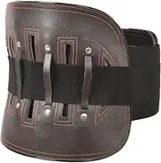 GARVALON Belt Girdle for Men Back Support Brace Herniated Disc Support Waist Support for Unisex Lumbar Brace Back Brace Brace Straps for Men Protective Waist Brown