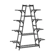 Livsip Plant Stand 12-shelf Bamboo Frame Black