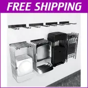 Durable Wall-Mounted Chair & Tool Storage Rack - Perfect for Garage & Outdoors