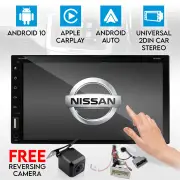 Elinz Nissan 7" In Dash Head Unit DVD Player Double DIN Octa Core Android 10 GPS WiFi Reverse Camera Car Stereo T3