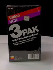 VTG SEALED Gemini Video VCR 3 Pak Storage Cases VHS & Beta 1985 NOS