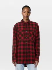 Red & Black Wool Check Shirt