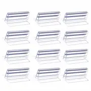 16 Pcs Classification Plate Sneeze Guard Clamps Clear Sign Holder Shopping