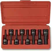 Neiko 01138B 1/2" Drive Torx Driver Impact Socket Set, Chrome-Molybdenum Steel | 8 Piece Set
