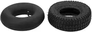 9x3.50-4 Tire and Inner Tube, Tire with Inner Tube Set for ATV Quad Wheelers Go Kart Lawn Mower Snow Blower Hand Truck Tractor Wheelbarrow Generator Utility Cart Mini Bike 2 Set