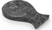 RADICALn Spoon Rest Handmade Marble Black Spatula Fork Ladle Utensil Rest Keeper - Non Wood Non Metal Cooking Spoon Organizer - Stove Top Chef Kitchen Tool Spoon Holder