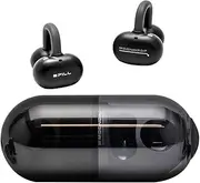 Moondrop Pill Open Ear Headphones Bluetooth 6.0 OWS Hanging Earphones IPX4 Open Ear Clip Wireless Earbuds Built-in AI ENC MD-0WS-003 (Black)